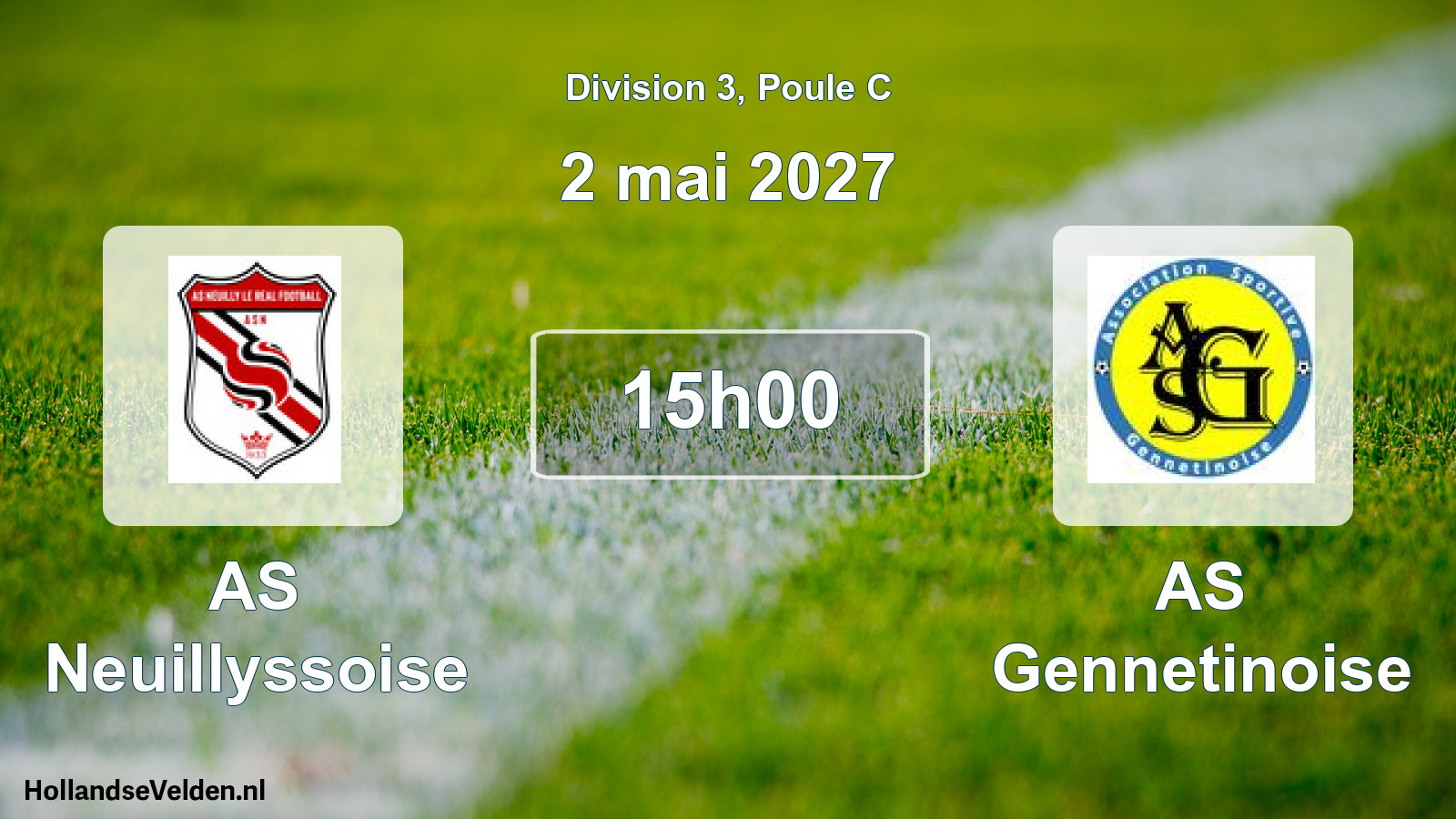 Match programmé: AS Neuillyssoise - AS Gennetinoise (2 mai 2027)