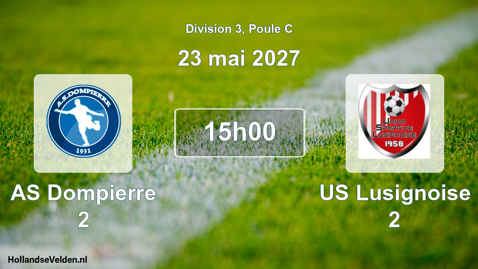 Match programmé: AS Dompierre 2 - US Lusignoise 2 (23 mai 2027)