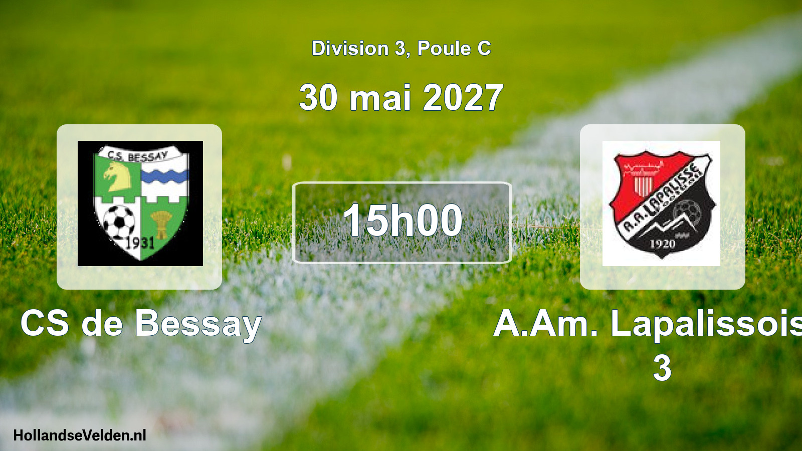 Match programmé: CS de Bessay - A.Am. Lapalissoise 3 (30 mai 2027)