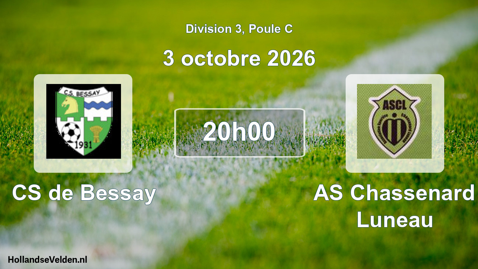 Match programmé: CS de Bessay - AS Chassenard Luneau (3 octobre 2026)