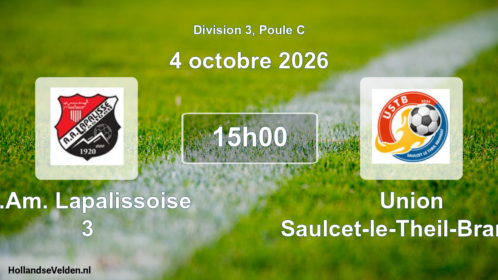 Match programmé: A.Am. Lapalissoise 3 - Union Saulcet-le-Theil-Bransat (4 octobre 2026)