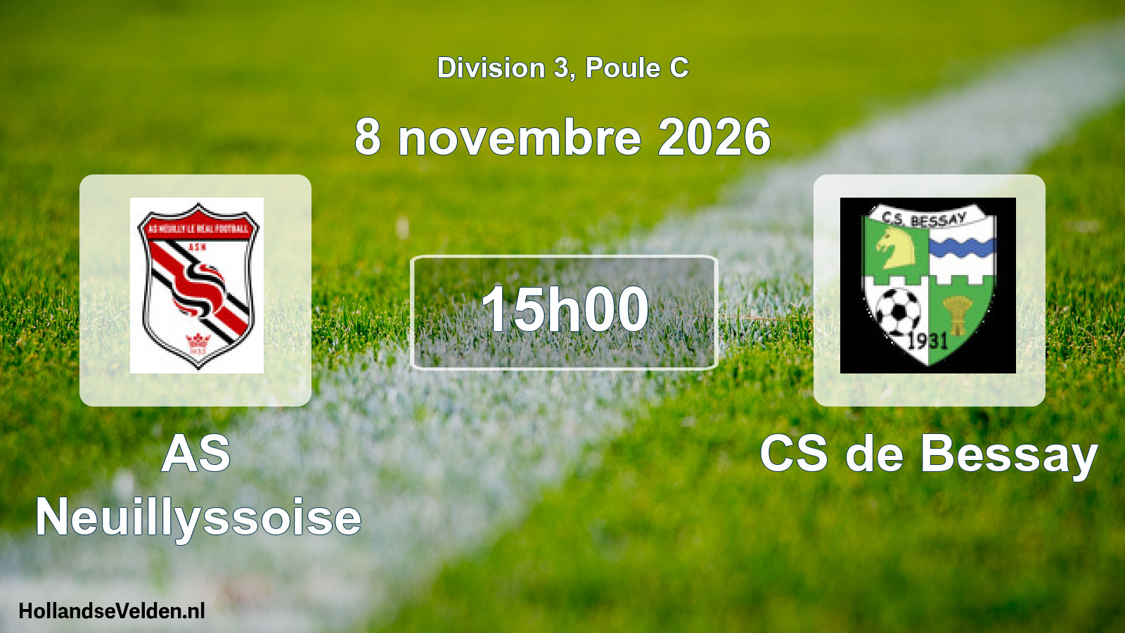 Match programmé: AS Neuillyssoise - CS de Bessay (8 novembre 2026)