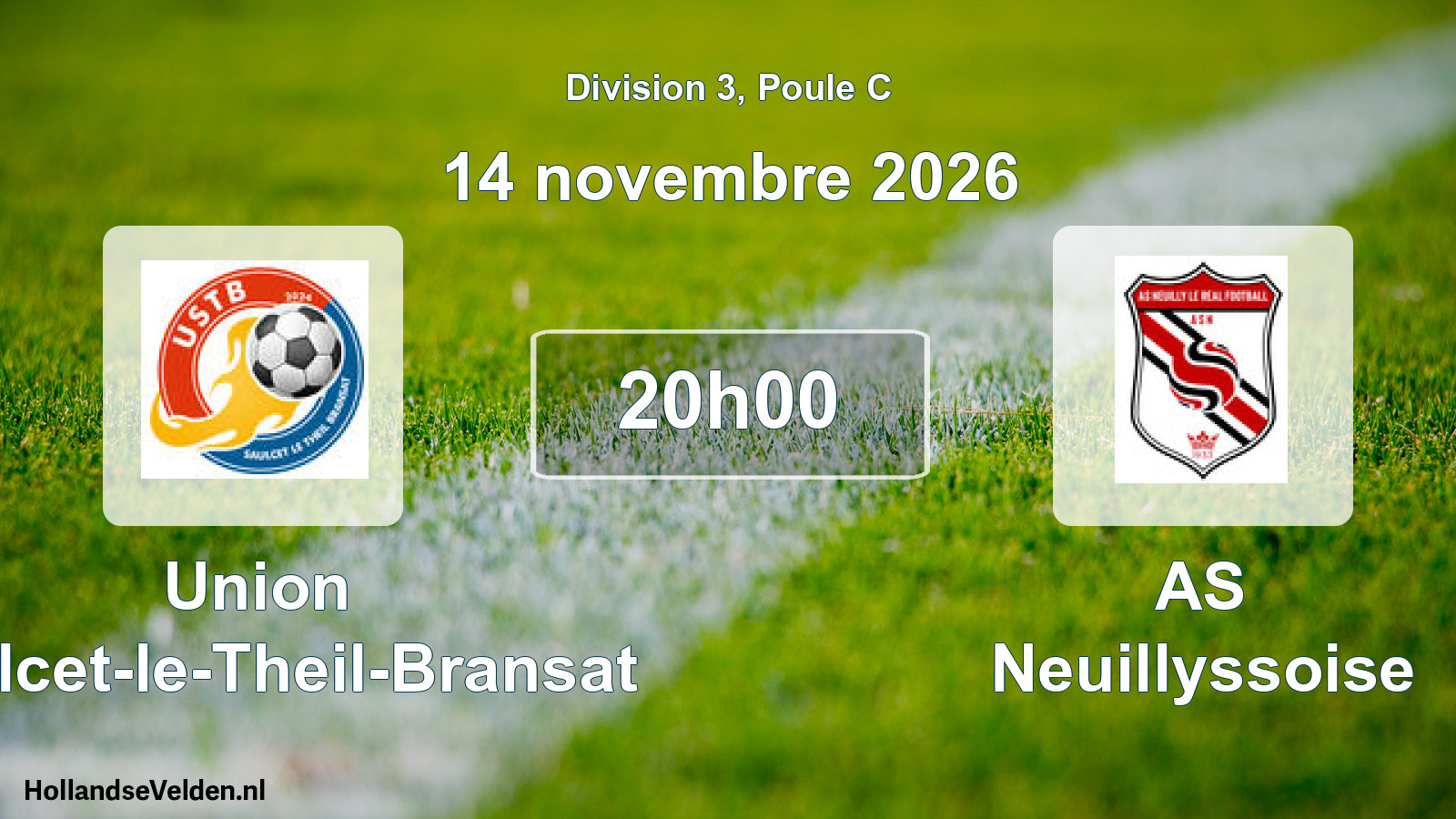 Match programmé: Union Saulcet-le-Theil-Bransat - AS Neuillyssoise (14 novembre 2026)