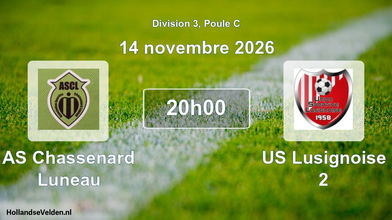 Match programmé: AS Chassenard Luneau - US Lusignoise 2 (14 novembre 2026)