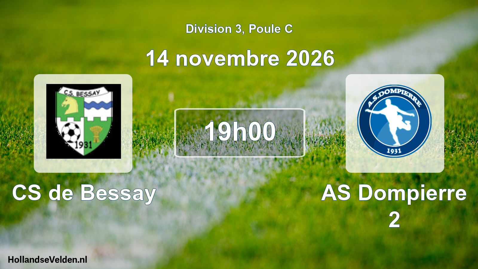 Match programmé: CS de Bessay - AS Dompierre 2 (14 novembre 2026)