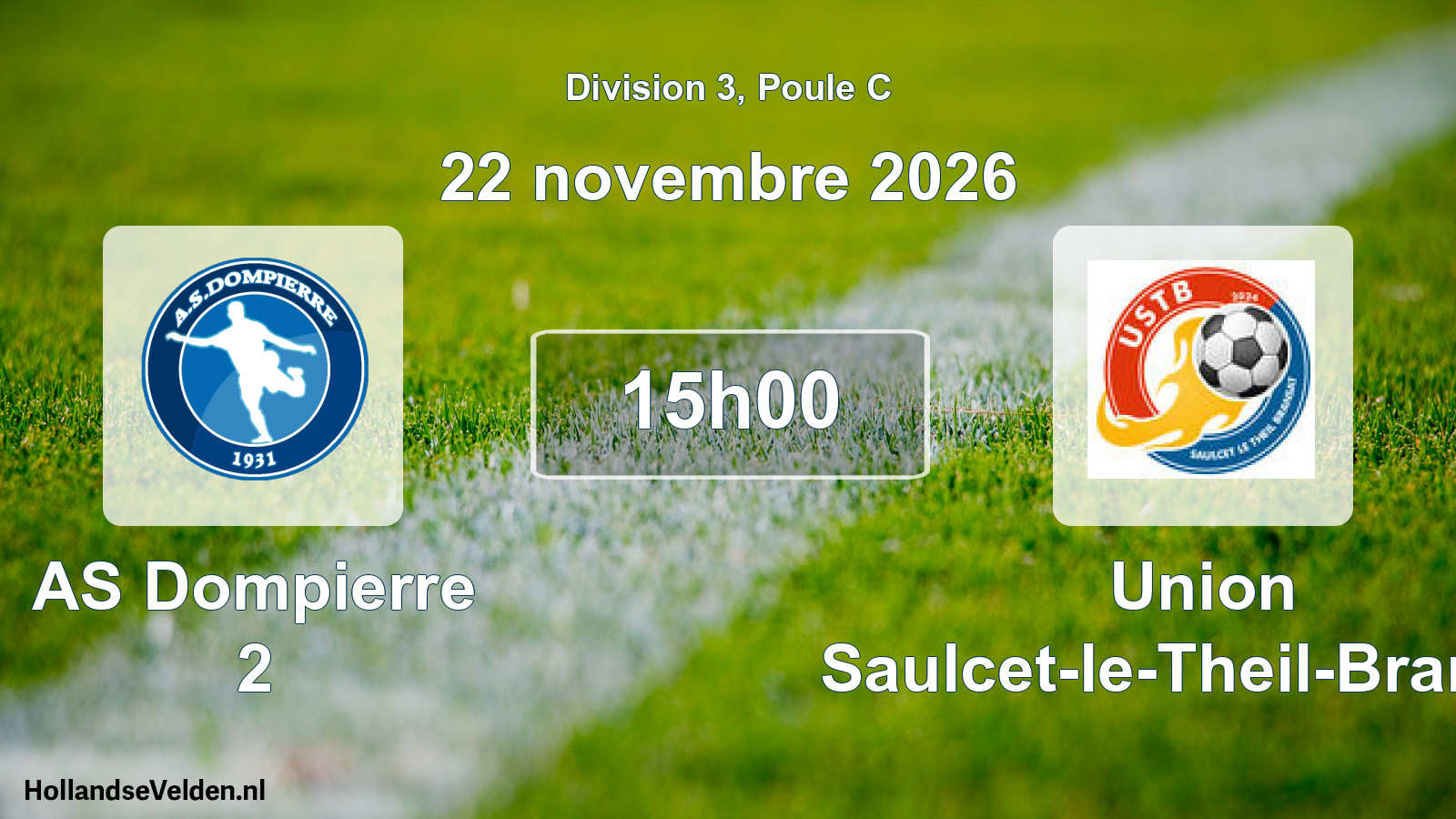 Match programmé: AS Dompierre 2 - Union Saulcet-le-Theil-Bransat (22 novembre 2026)