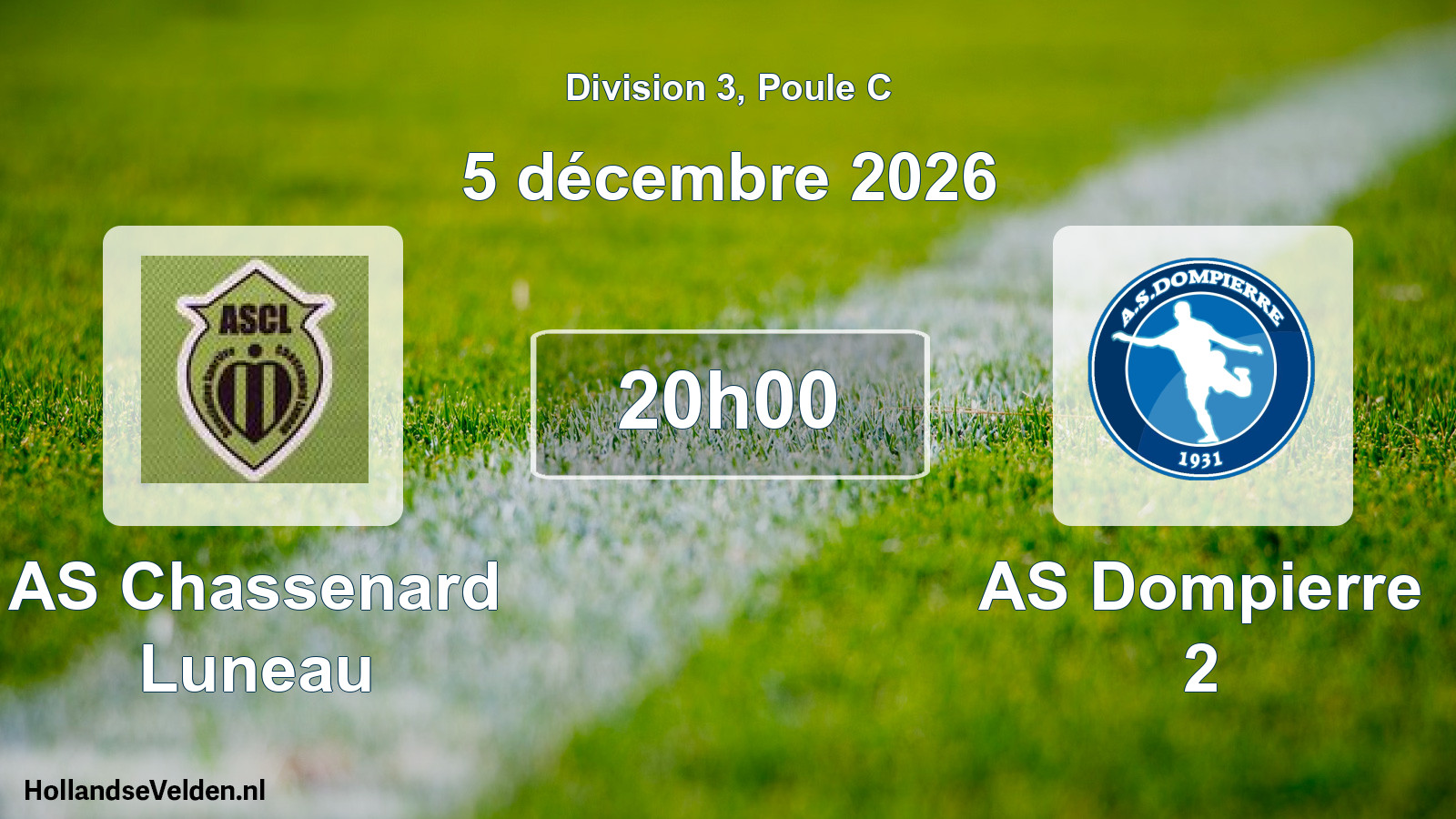 Match programmé: AS Chassenard Luneau - AS Dompierre 2 (5 décembre 2026)