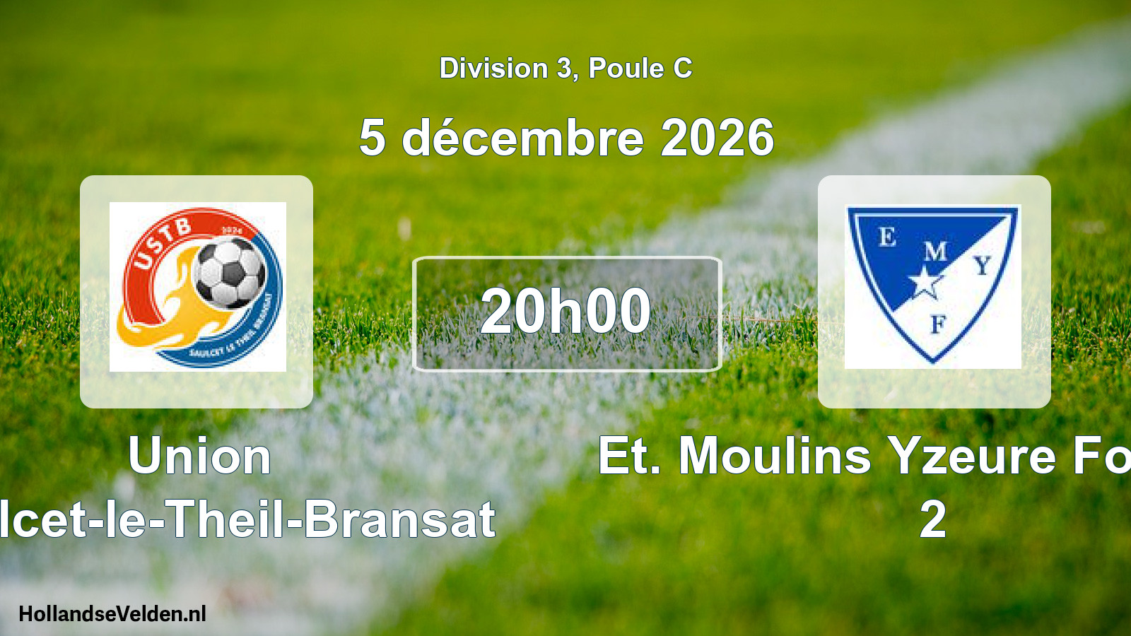 Match programmé: Union Saulcet-le-Theil-Bransat - Et. Moulins Yzeure Football 2 (5 décembre 2026)