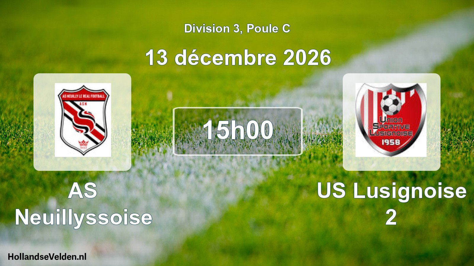 Match programmé: AS Neuillyssoise - US Lusignoise 2 (13 décembre 2026)