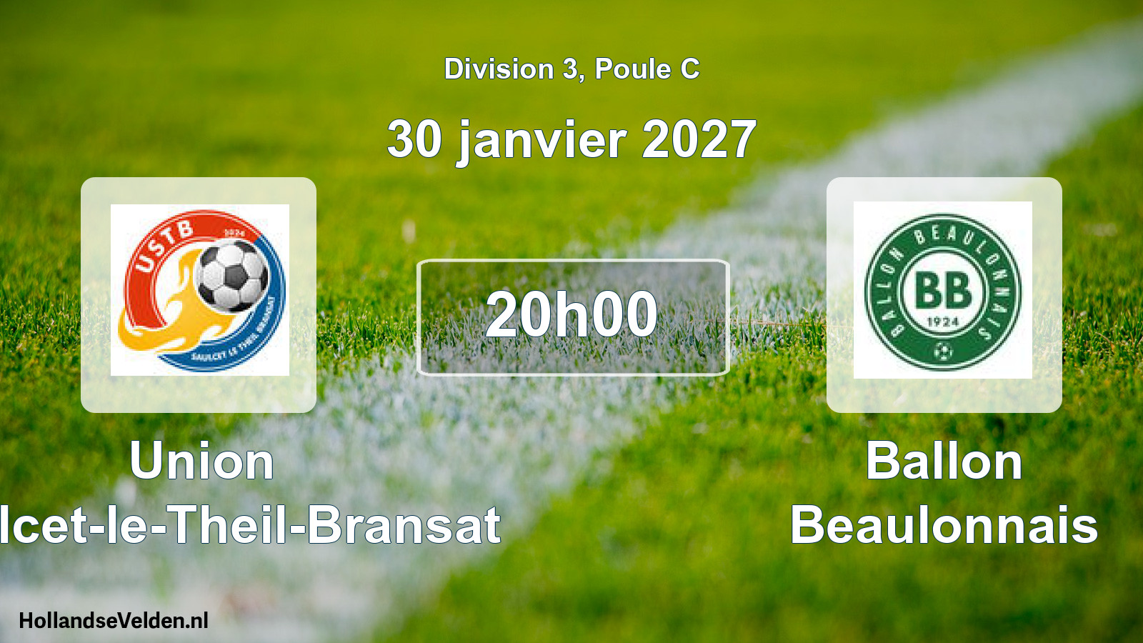 Match programmé: Union Saulcet-le-Theil-Bransat - Ballon Beaulonnais (30 janvier 2027)