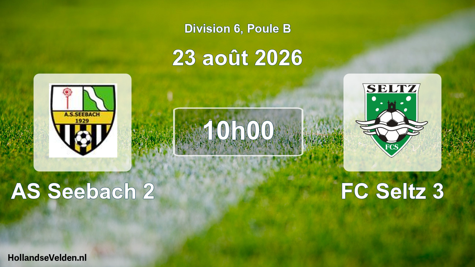 Scheduled Match: AS Seebach 2 - FC Seltz 3 (23 August 2026)