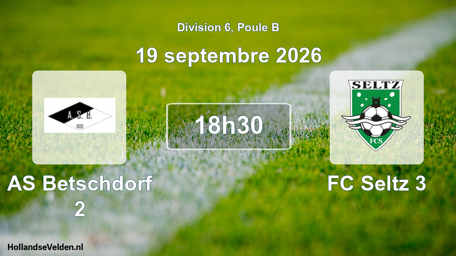 Scheduled Match: AS Betschdorf 2 - FC Seltz 3 (19 September 2026)
