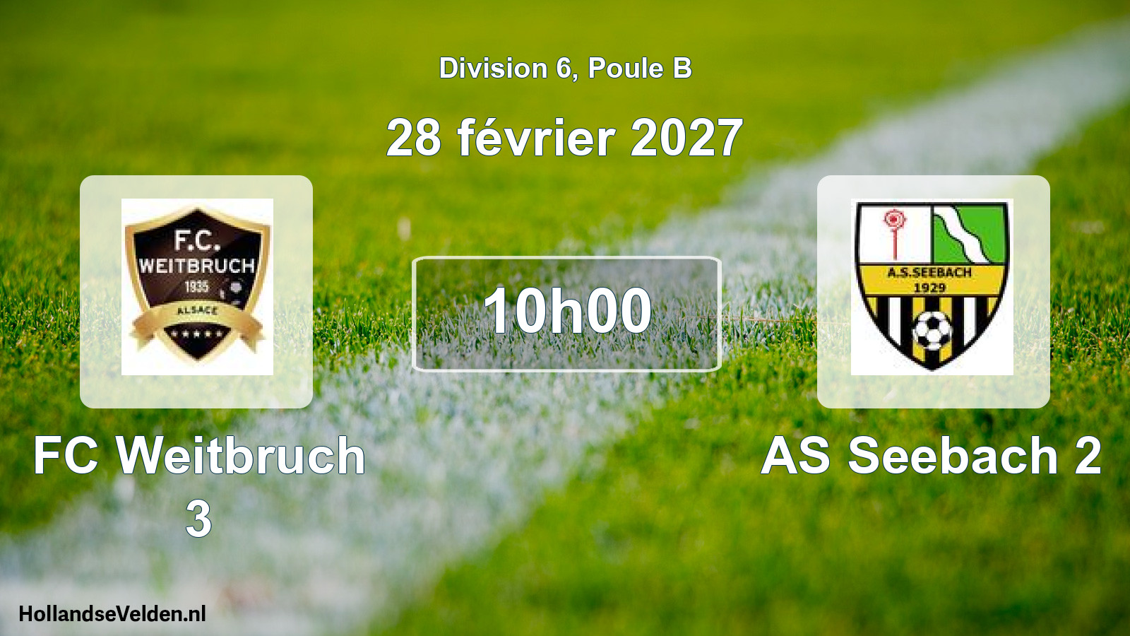 Scheduled Match: FC Weitbruch 3 - AS Seebach 2 (28 February 2027)