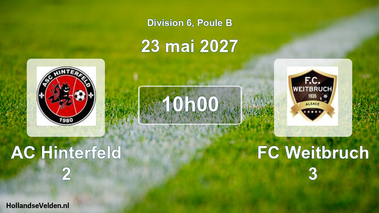 Scheduled Match: AC Hinterfeld 2 - FC Weitbruch 3 (23 May 2027)