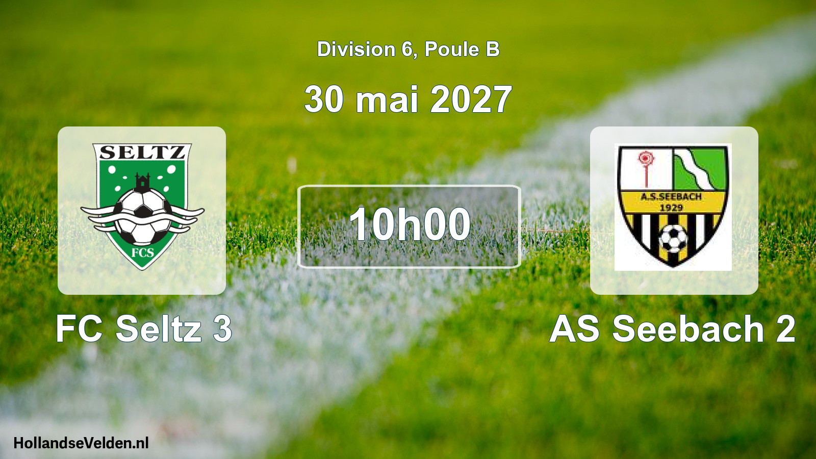 Match programmé: FC Seltz 3 - AS Seebach 2 (30 mai 2027)