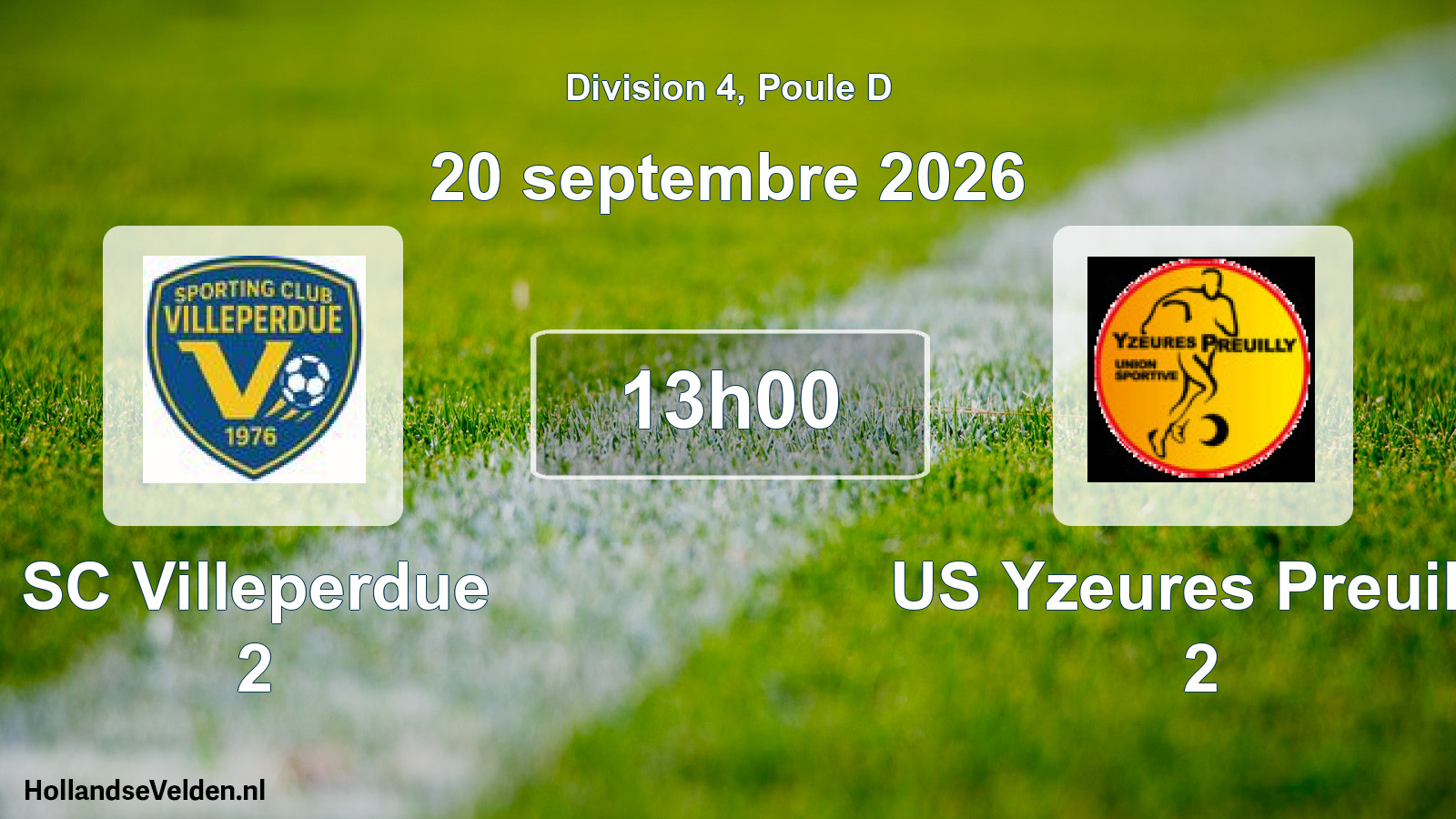 Scheduled Match: SC Villeperdue 2 - US Yzeures Preuilly 2 (20 September 2026)