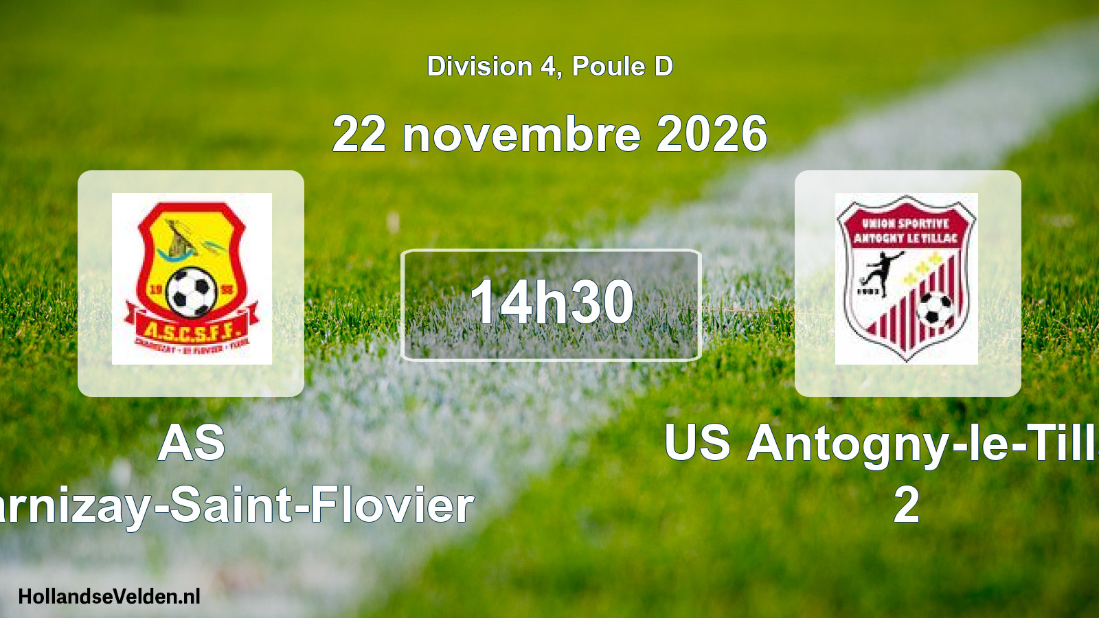Scheduled Match: AS Charnizay-Saint-Flovier - US Antogny-le-Tillac 2 (22 November 2026)