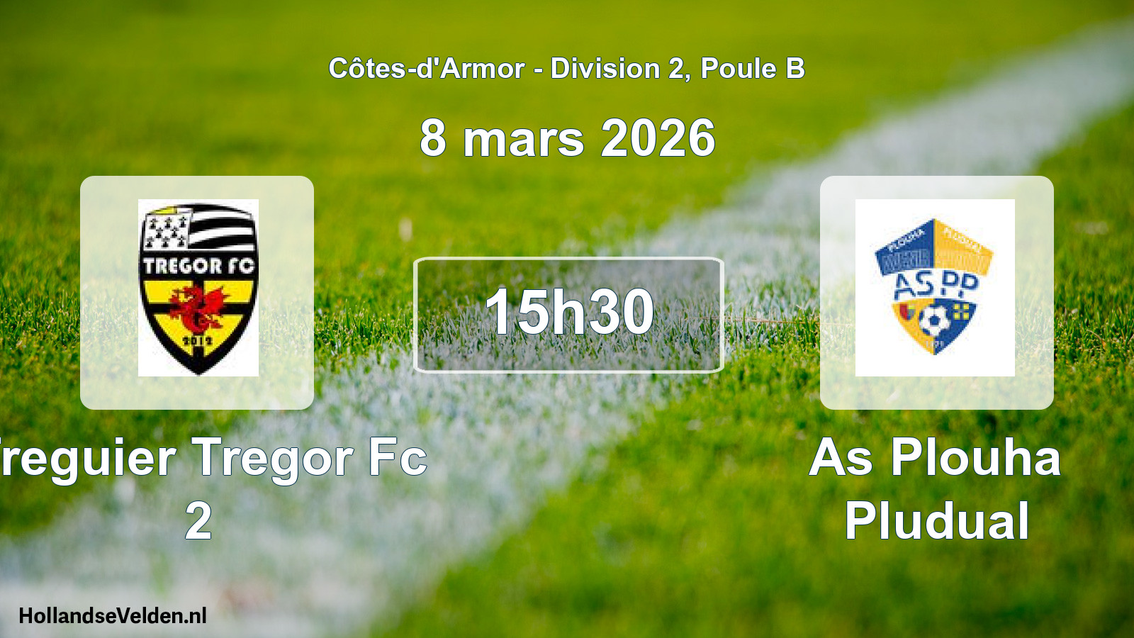 Geplande wedstrijd: Treguier Tregor Fc 2 - As Plouha Pludual (8 mars 2026)