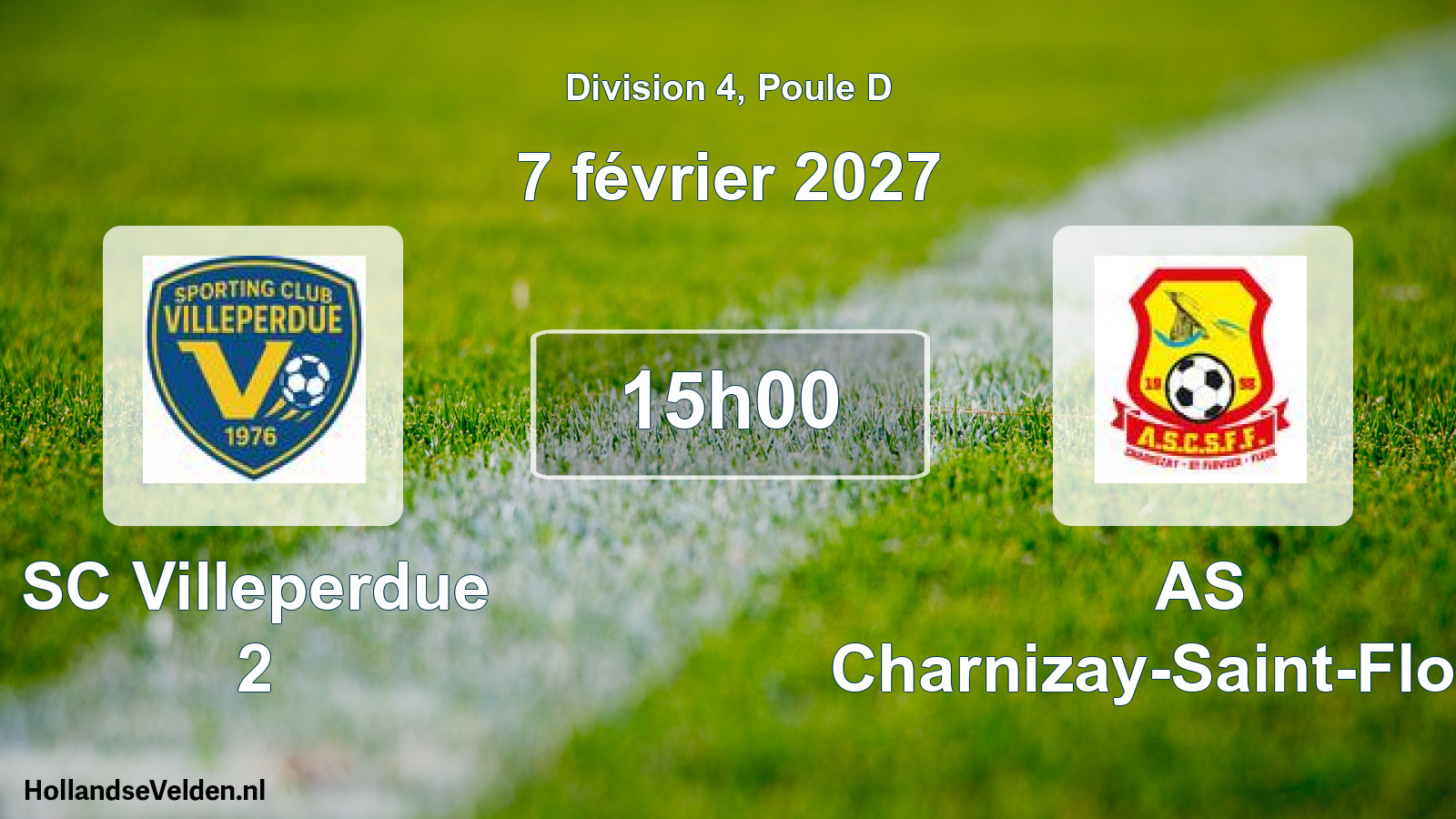 Scheduled Match: SC Villeperdue 2 - AS Charnizay-Saint-Flovier (7 February 2027)