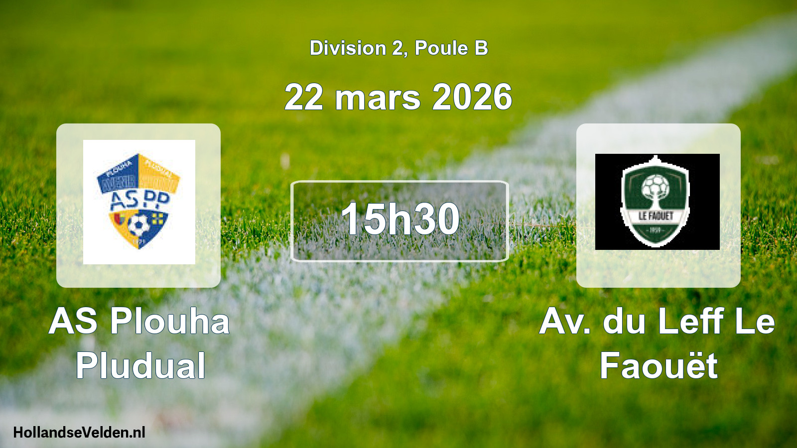 Geplande wedstrijd: AS Plouha Pludual - Av. du Leff Le Faouët (22 maart 2026)