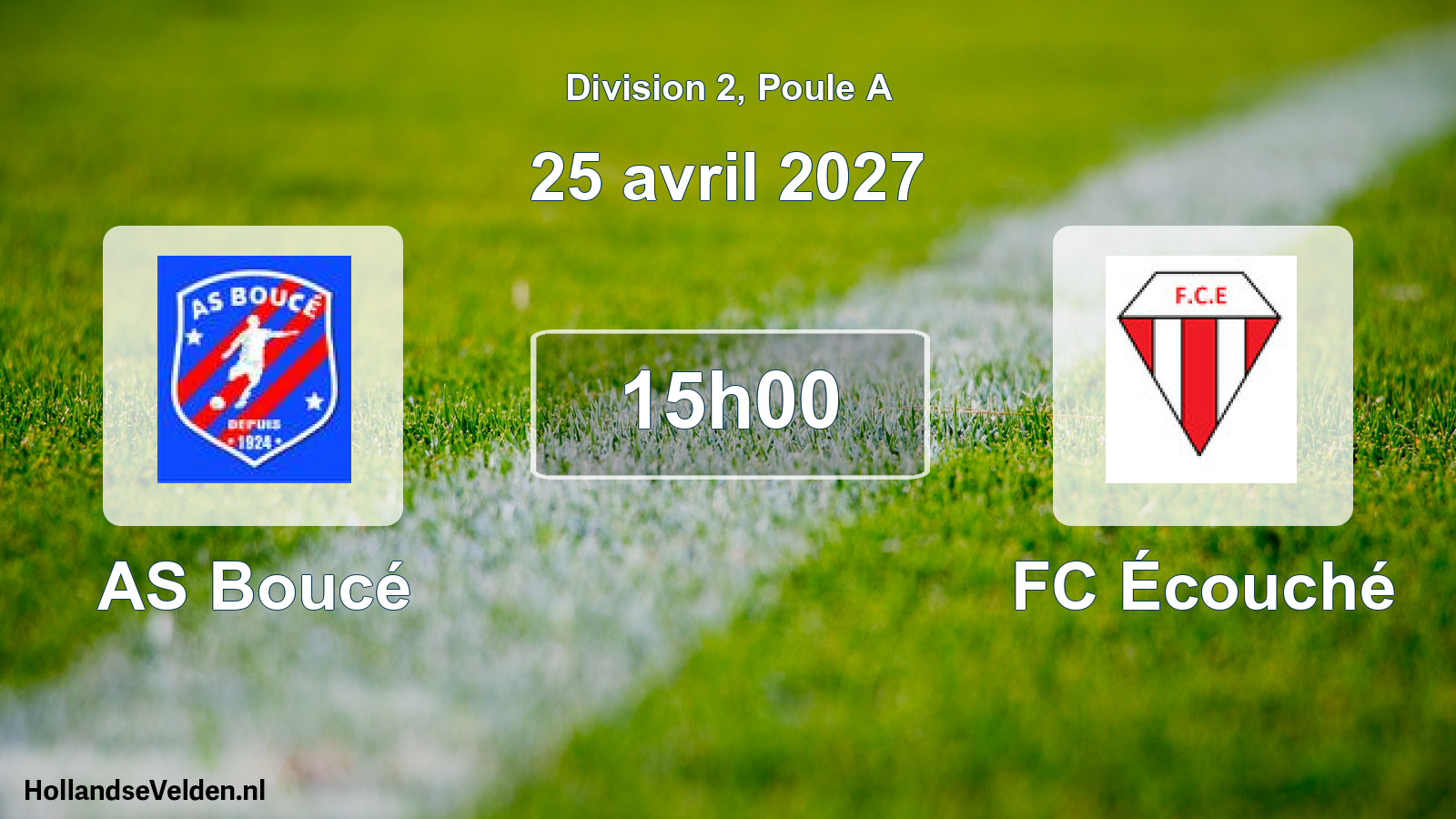 Match programmé: AS Boucé - FC Écouché (25 avril 2027)