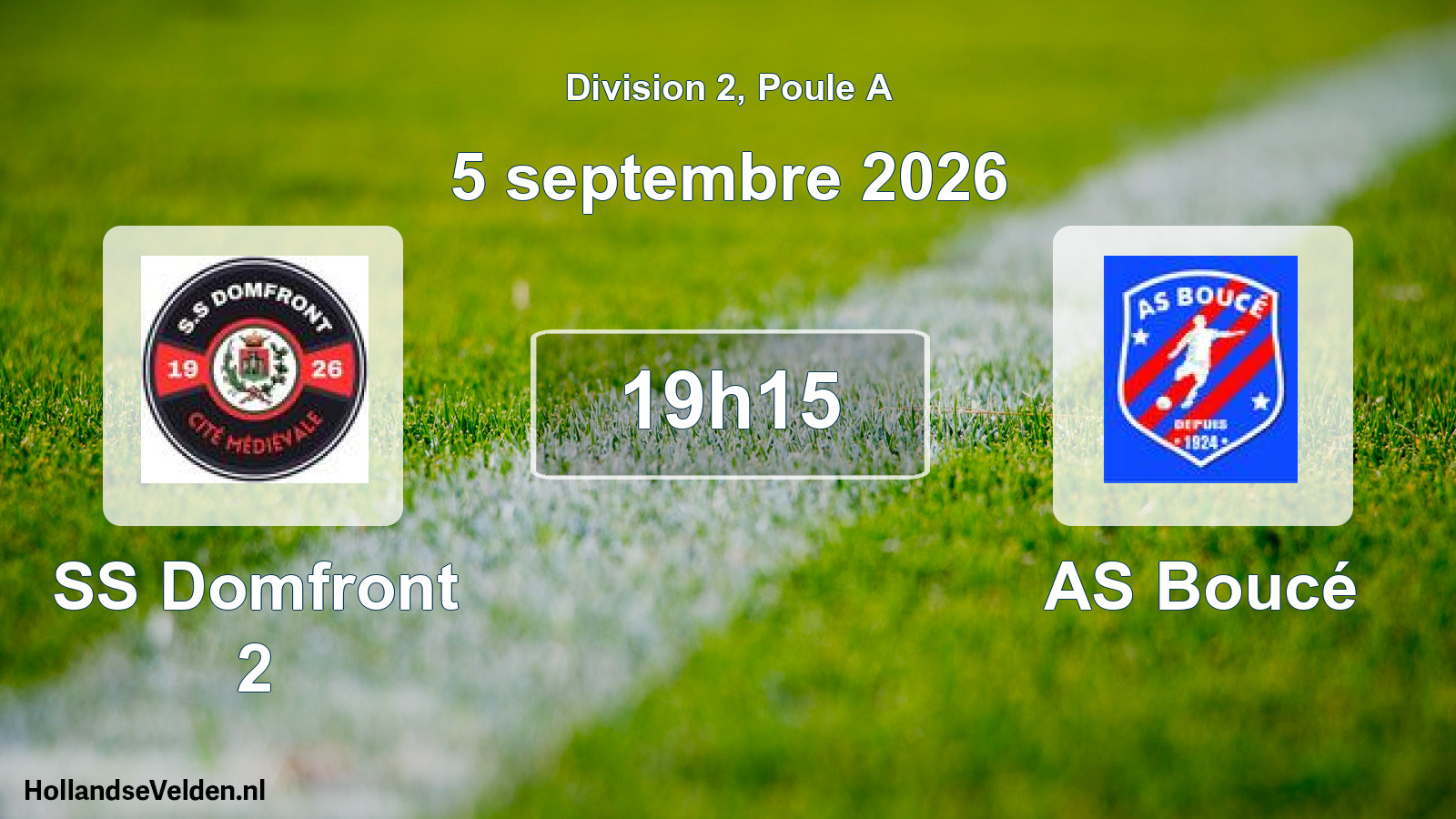 Scheduled Match: SS Domfront 2 - AS Boucé (5 September 2026)