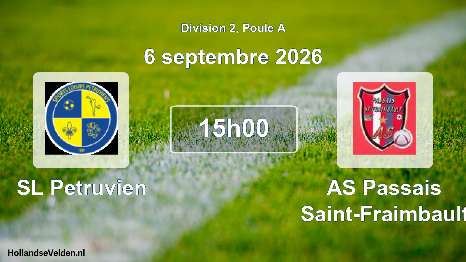 Match programmé: SL Petruvien - AS Passais Saint-Fraimbault (6 septembre 2026)