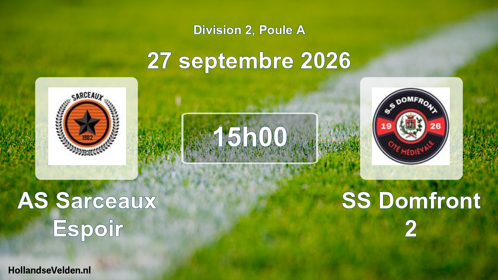 Match programmé: AS Sarceaux Espoir - SS Domfront 2 (27 septembre 2026)
