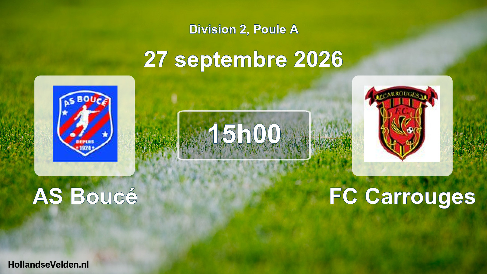 Match programmé: AS Boucé - FC Carrouges (27 septembre 2026)