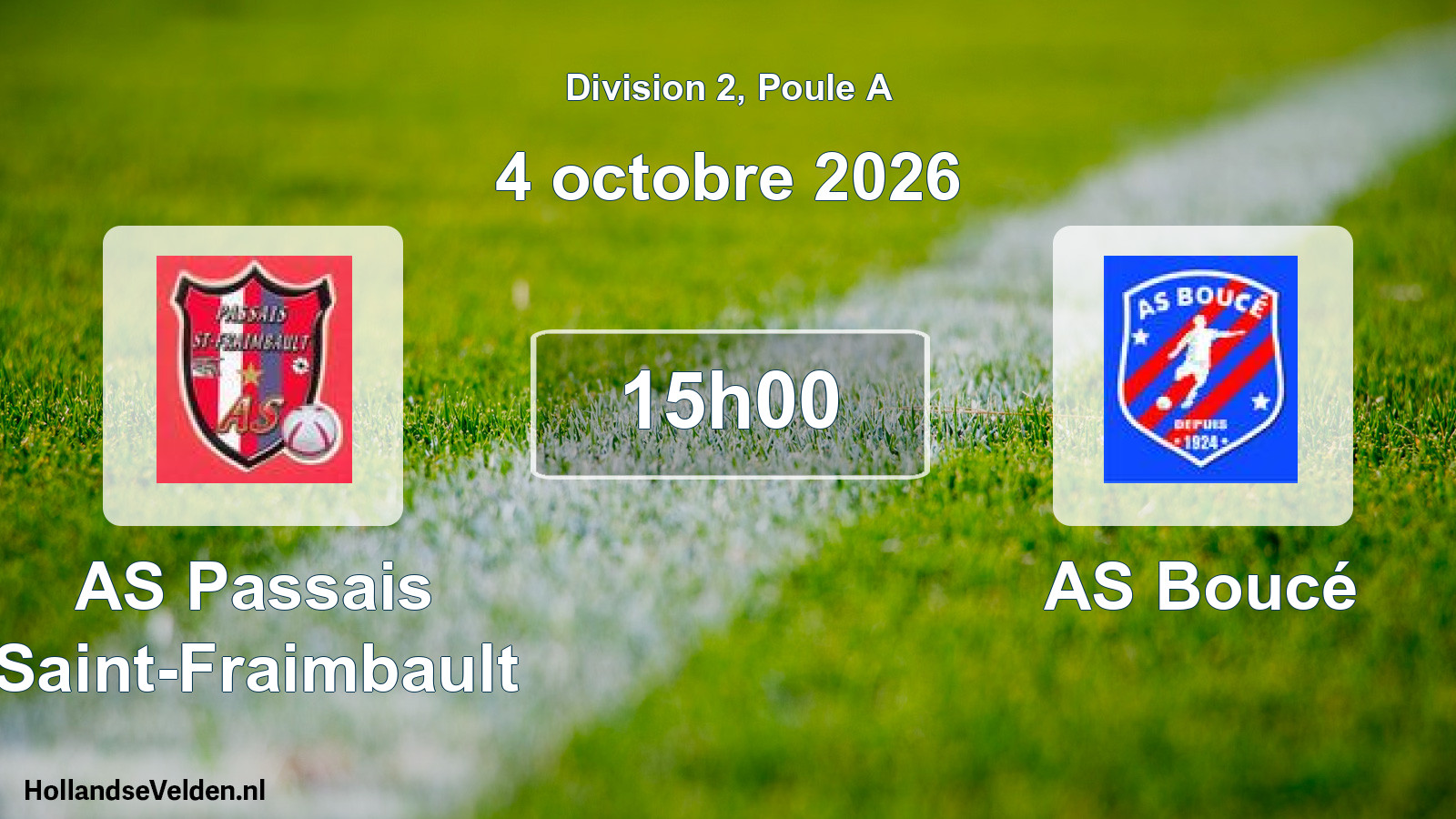 Match programmé: AS Passais Saint-Fraimbault - AS Boucé (4 octobre 2026)