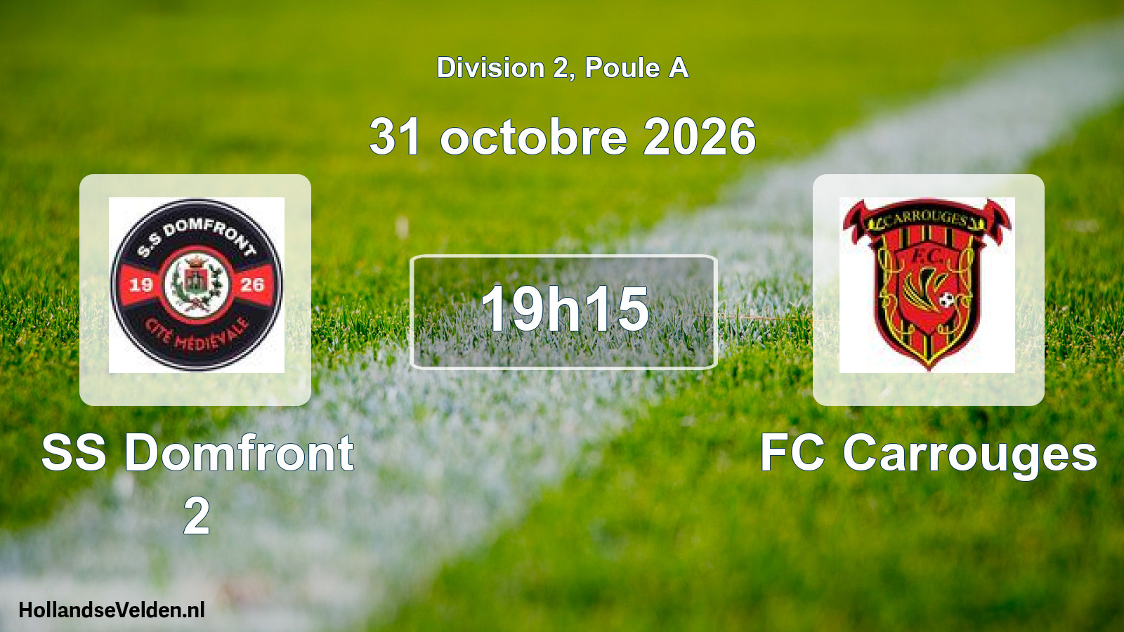 Match programmé: SS Domfront 2 - FC Carrouges (31 octobre 2026)