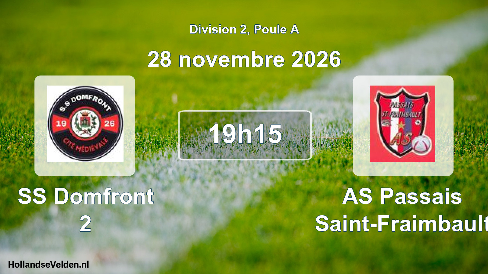 Match programmé: SS Domfront 2 - AS Passais Saint-Fraimbault (28 novembre 2026)