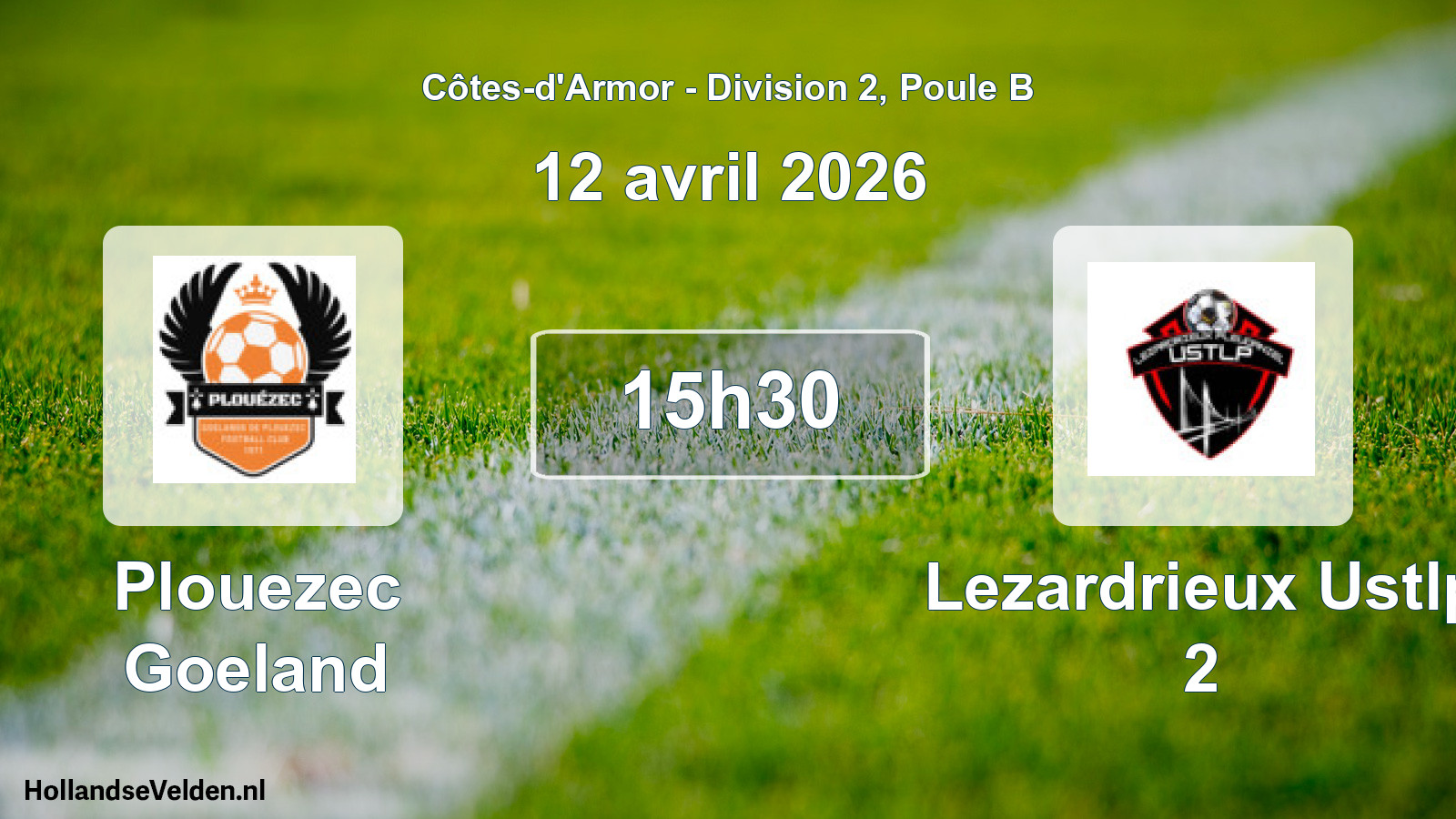 Geplande wedstrijd: Plouezec Goeland - Lezardrieux Ustlp 2 (12 april 2026)