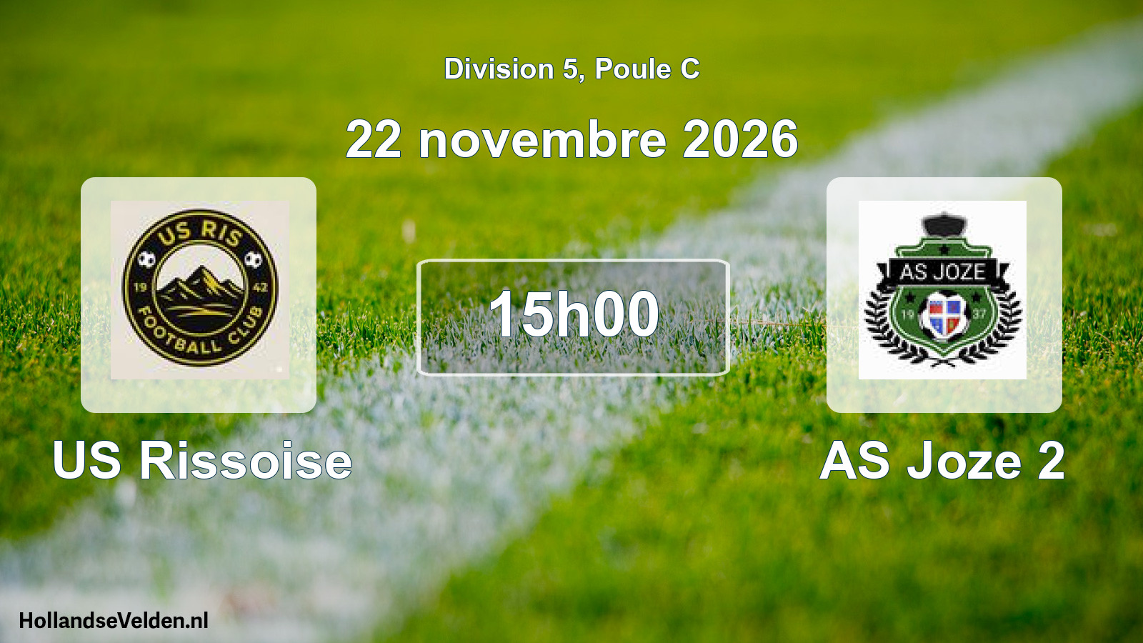 Scheduled Match: US Rissoise - AS Joze 2 (22 November 2026)