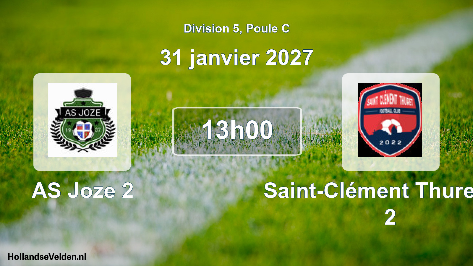 Scheduled Match: AS Joze 2 - Saint-Clément Thuret FC 2 (31 January 2027)