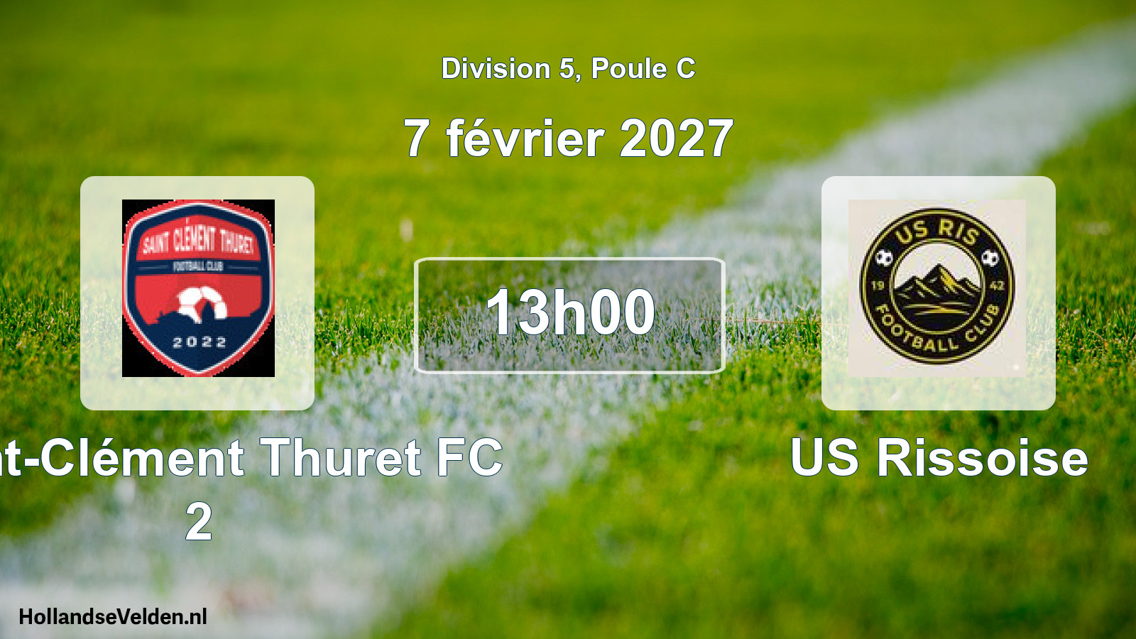 Scheduled Match: Saint-Clément Thuret FC 2 - US Rissoise (7 February 2027)