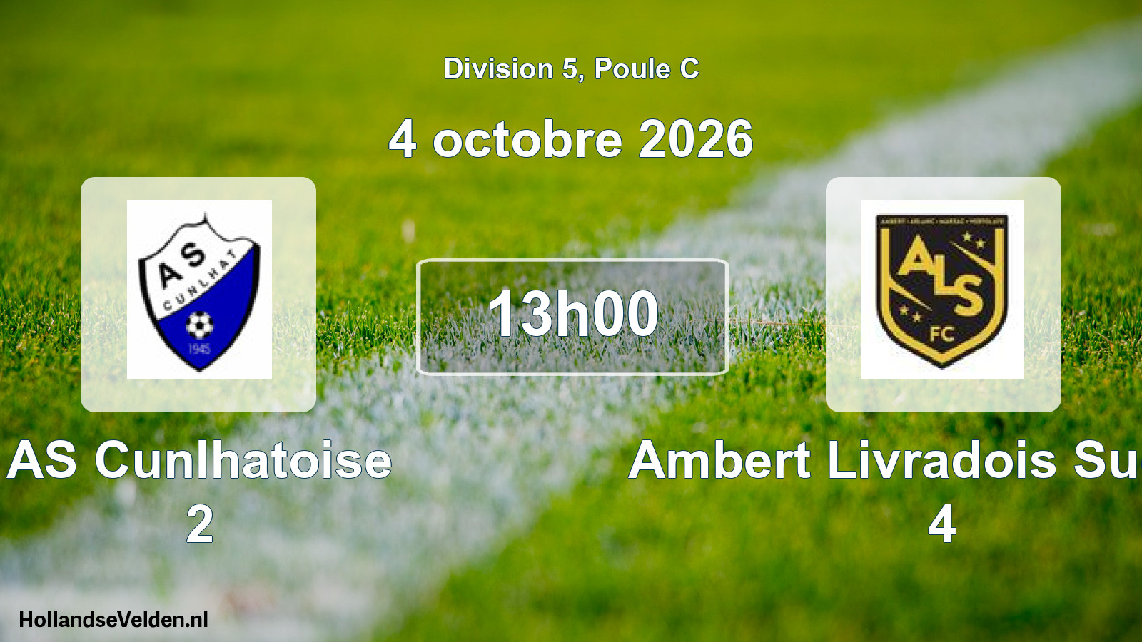 Scheduled Match: AS Cunlhatoise 2 - Ambert Livradois Sud FC 4 (4 October 2026)