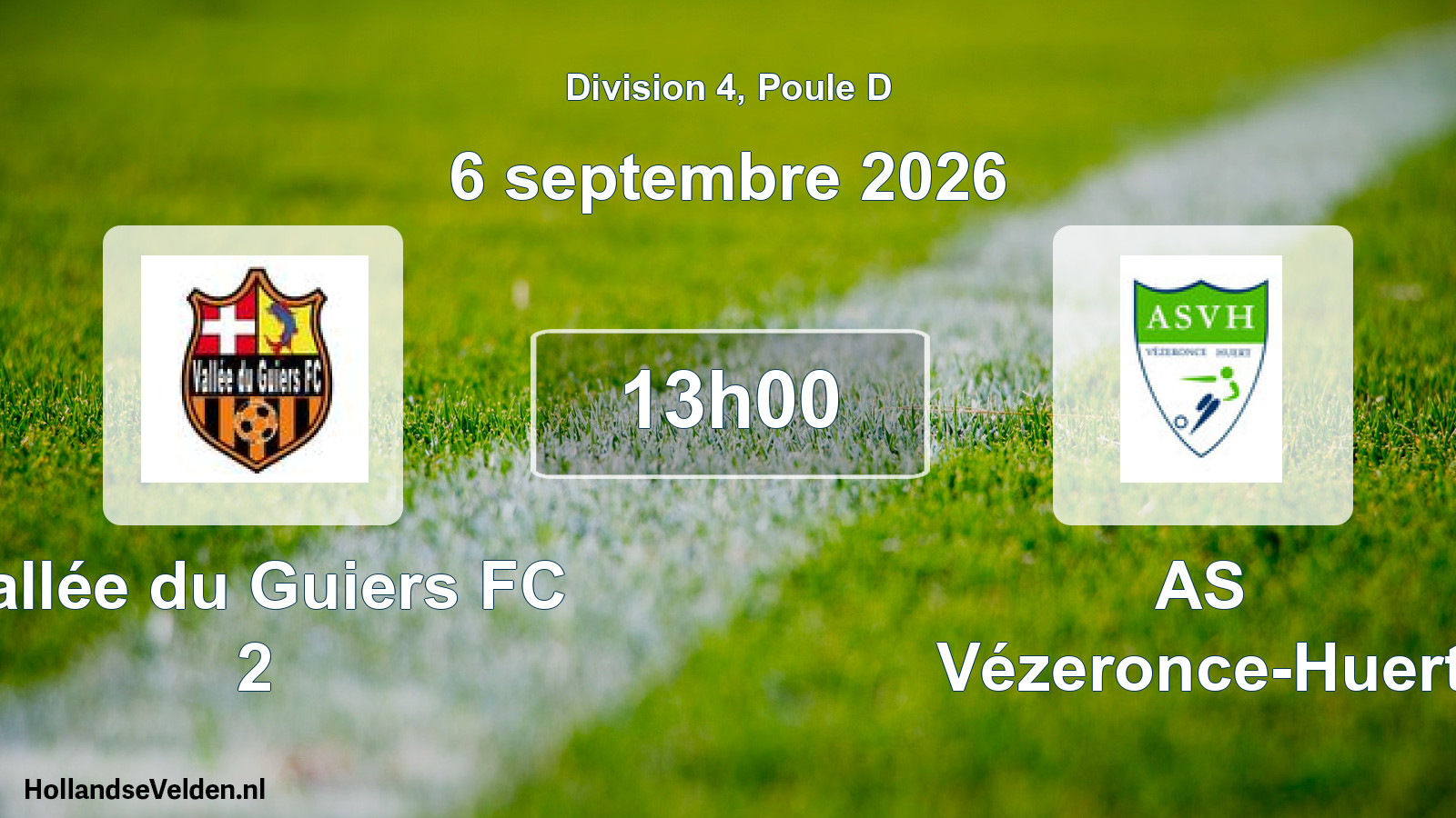 Scheduled Match: Vallée du Guiers FC 2 - AS Vézeronce-Huert (6 September 2026)
