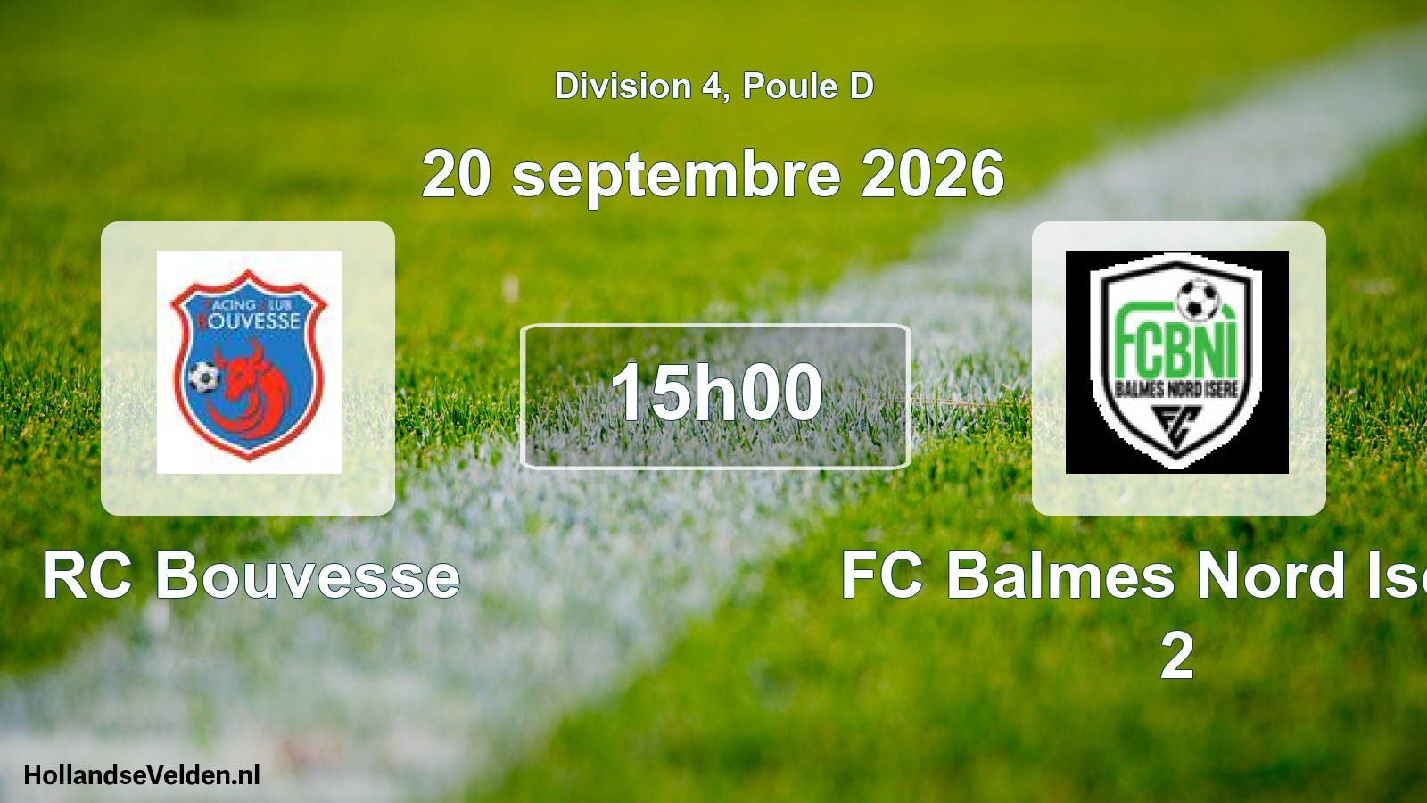 Scheduled Match: RC Bouvesse - FC Balmes Nord Isère 2 (20 September 2026)