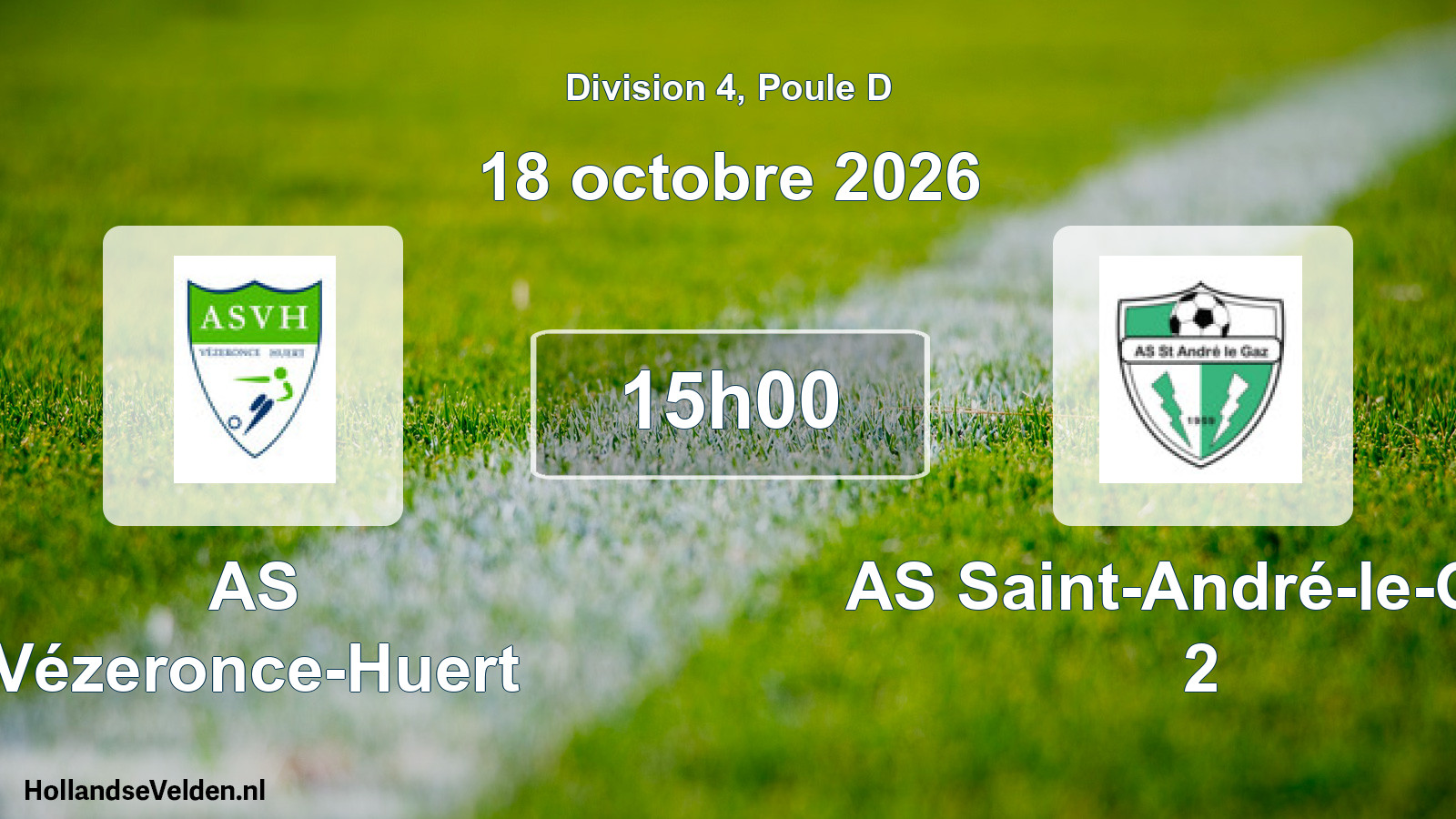 Scheduled Match: AS Vézeronce-Huert - AS Saint-André-le-Gaz 2 (18 October 2026)
