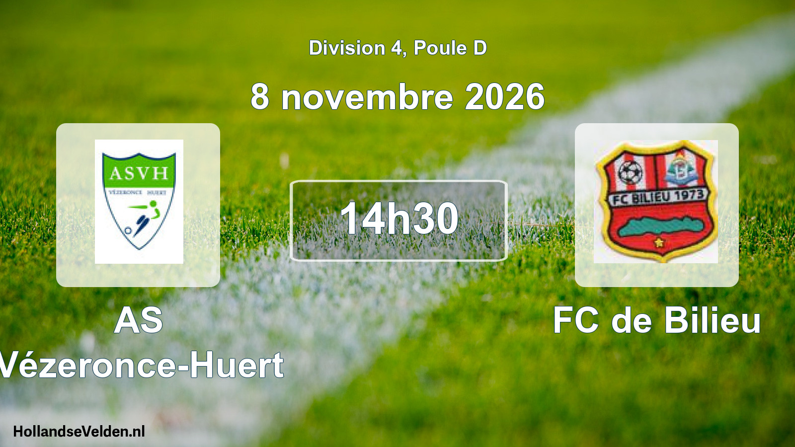 Scheduled Match: AS Vézeronce-Huert - FC de Bilieu (8 November 2026)