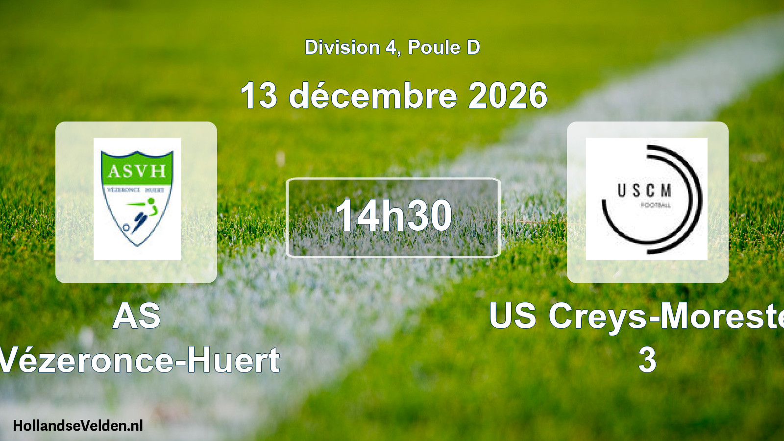 Match programmé: AS Vézeronce-Huert - US Creys-Morestel 3 (13 décembre 2026)
