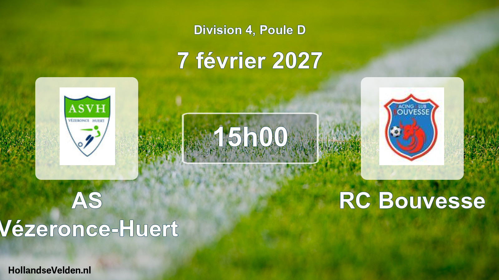 Match programmé: AS Vézeronce-Huert - RC Bouvesse (7 février 2027)