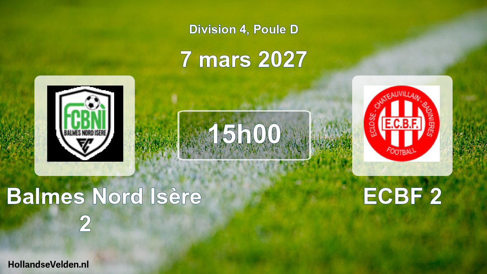 Match programmé: FC Balmes Nord Isère 2 - ECBF 2 (7 mars 2027)