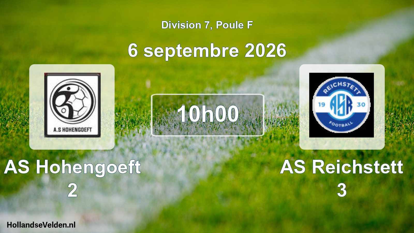 Scheduled Match: AS Hohengoeft 2 - AS Reichstett 3 (6 September 2026)