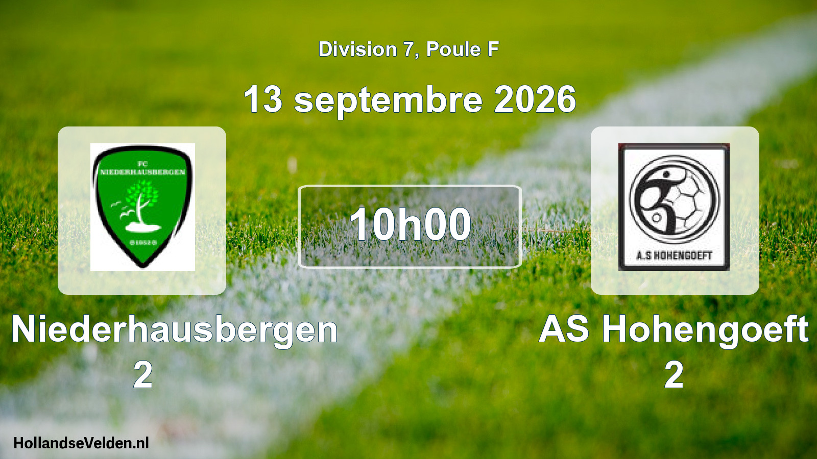 Scheduled Match: FC Niederhausbergen 2 - AS Hohengoeft 2 (13 September 2026)