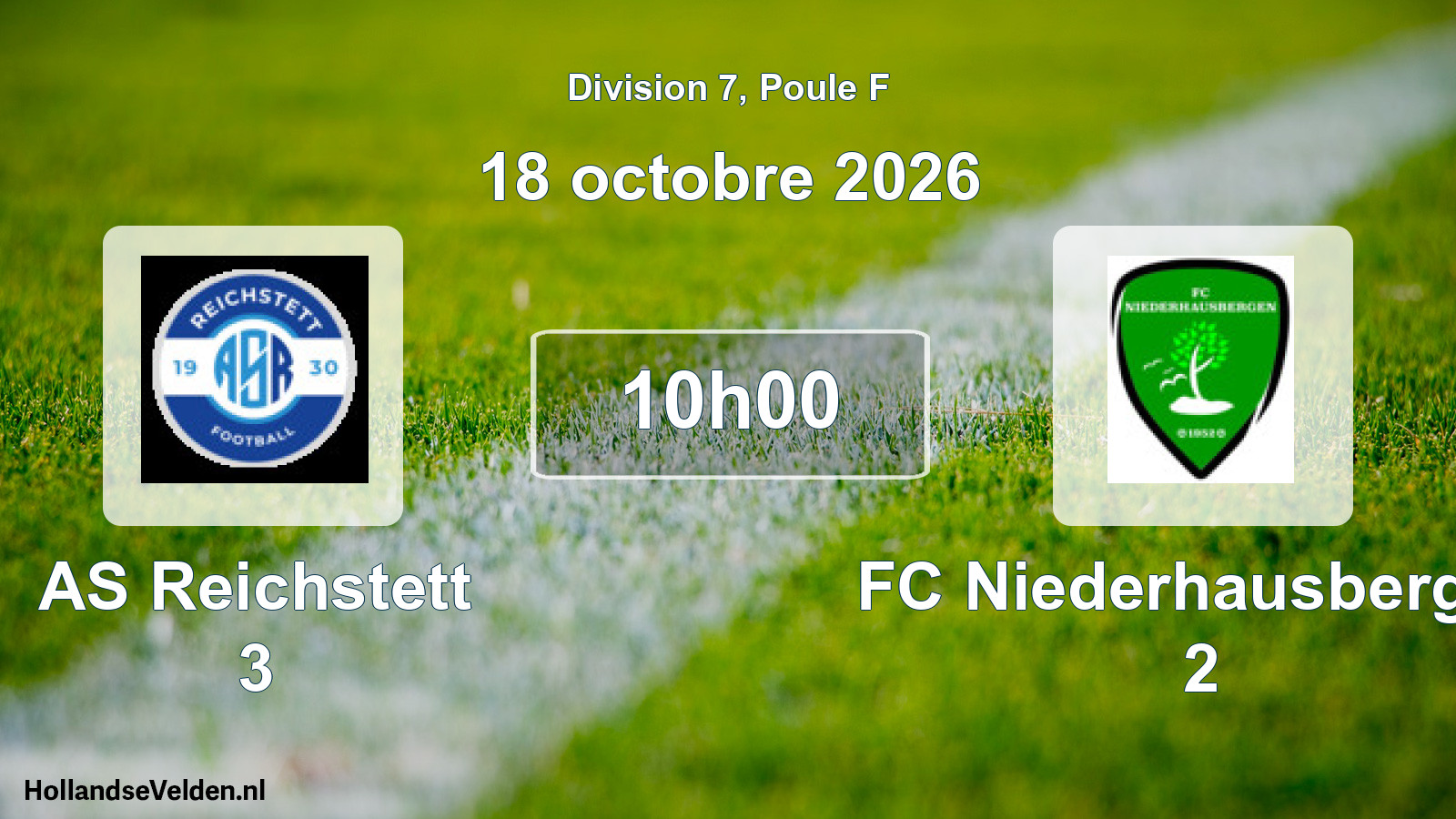 Scheduled Match: AS Reichstett 3 - FC Niederhausbergen 2 (18 October 2026)