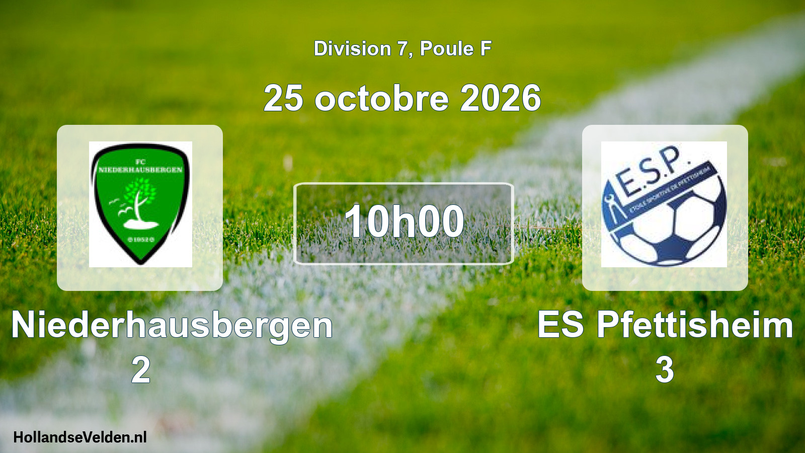 Scheduled Match: FC Niederhausbergen 2 - ES Pfettisheim 3 (25 October 2026)
