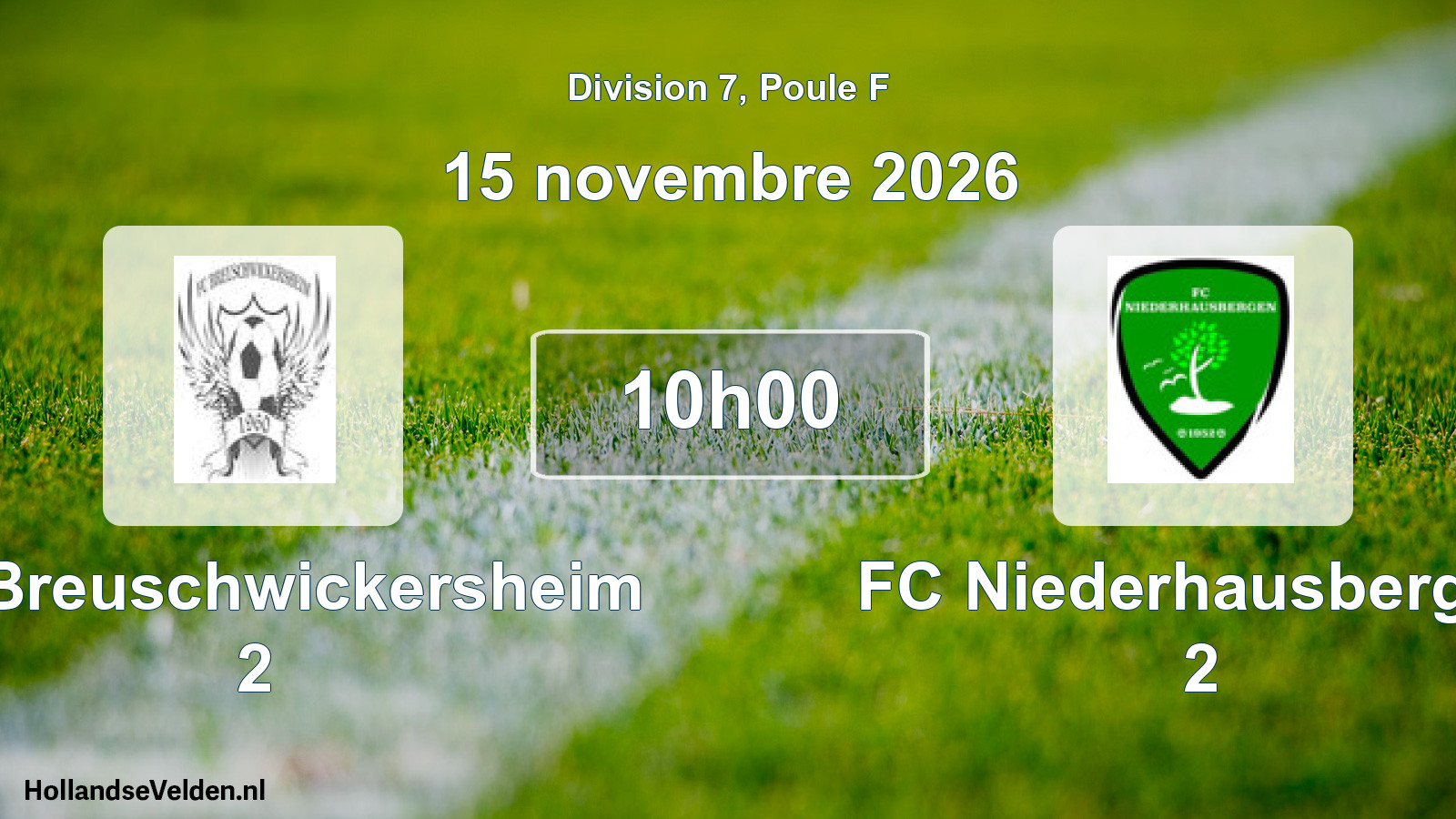 Scheduled Match: FC Breuschwickersheim 2 - FC Niederhausbergen 2 (15 November 2026)