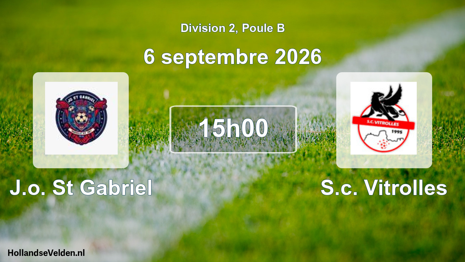 Match programmé: J.o. St Gabriel - S.c. Vitrolles (6 septembre 2026)